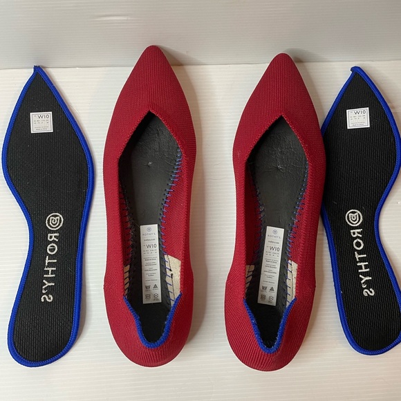 Rothy’s The Point Flat In Chili Red Size 10 - Picture 5 of 7